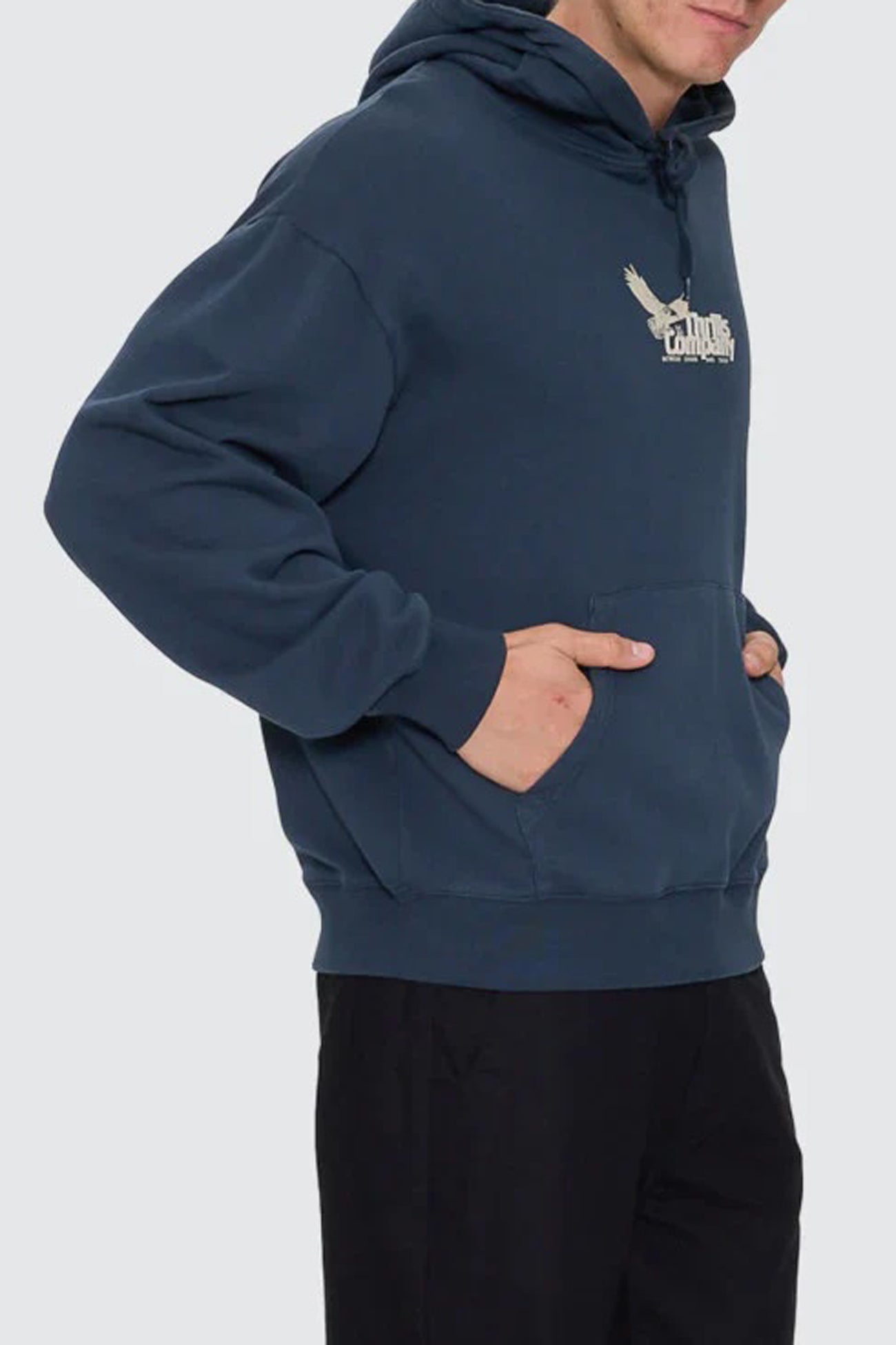 Between Chaos & Calm Slouch Pull On Cropped Hood Federal Blue