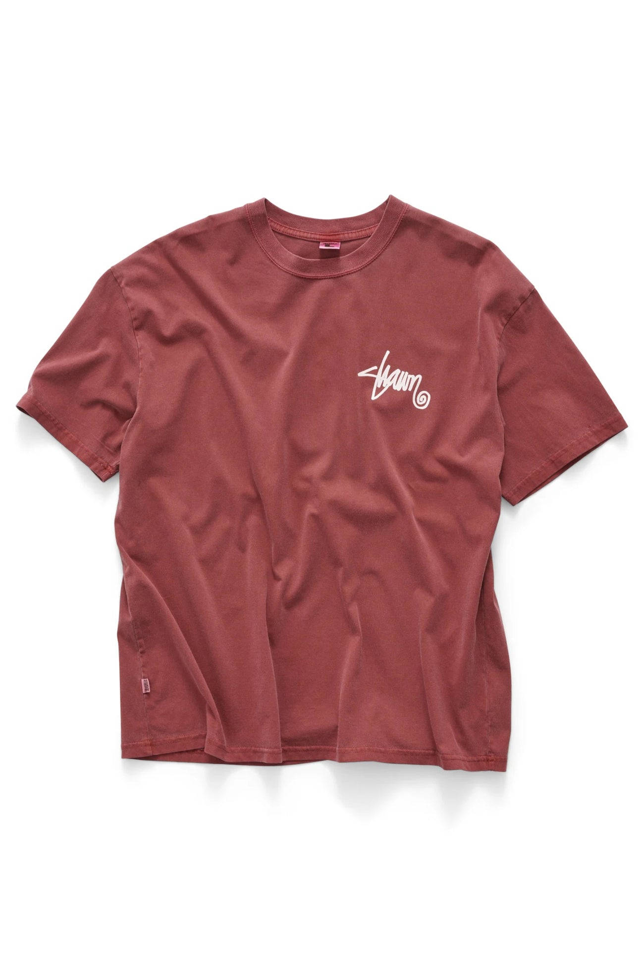Shawn Script Short Sleeve Tee Pigment Brick Red