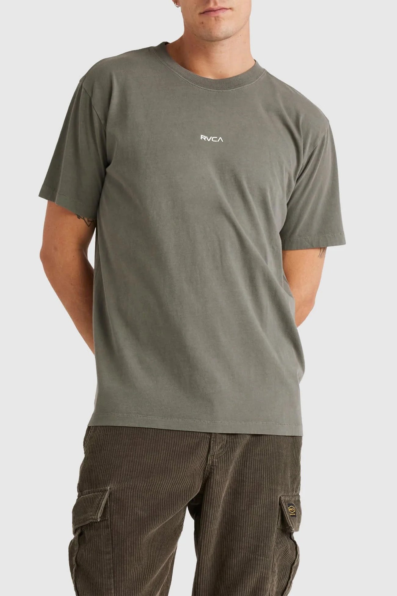 RVCA Unflipped Short Sleeve Tee Washed Olive