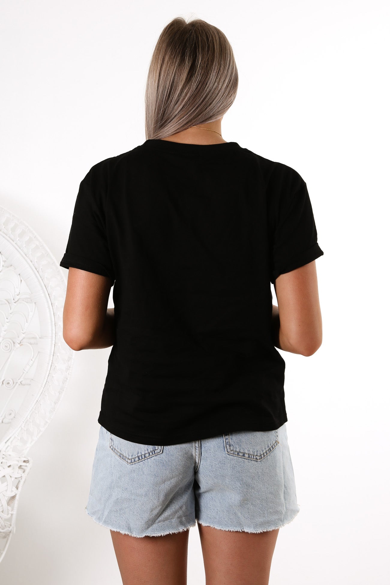 JJ Leopard Printed Tee Black