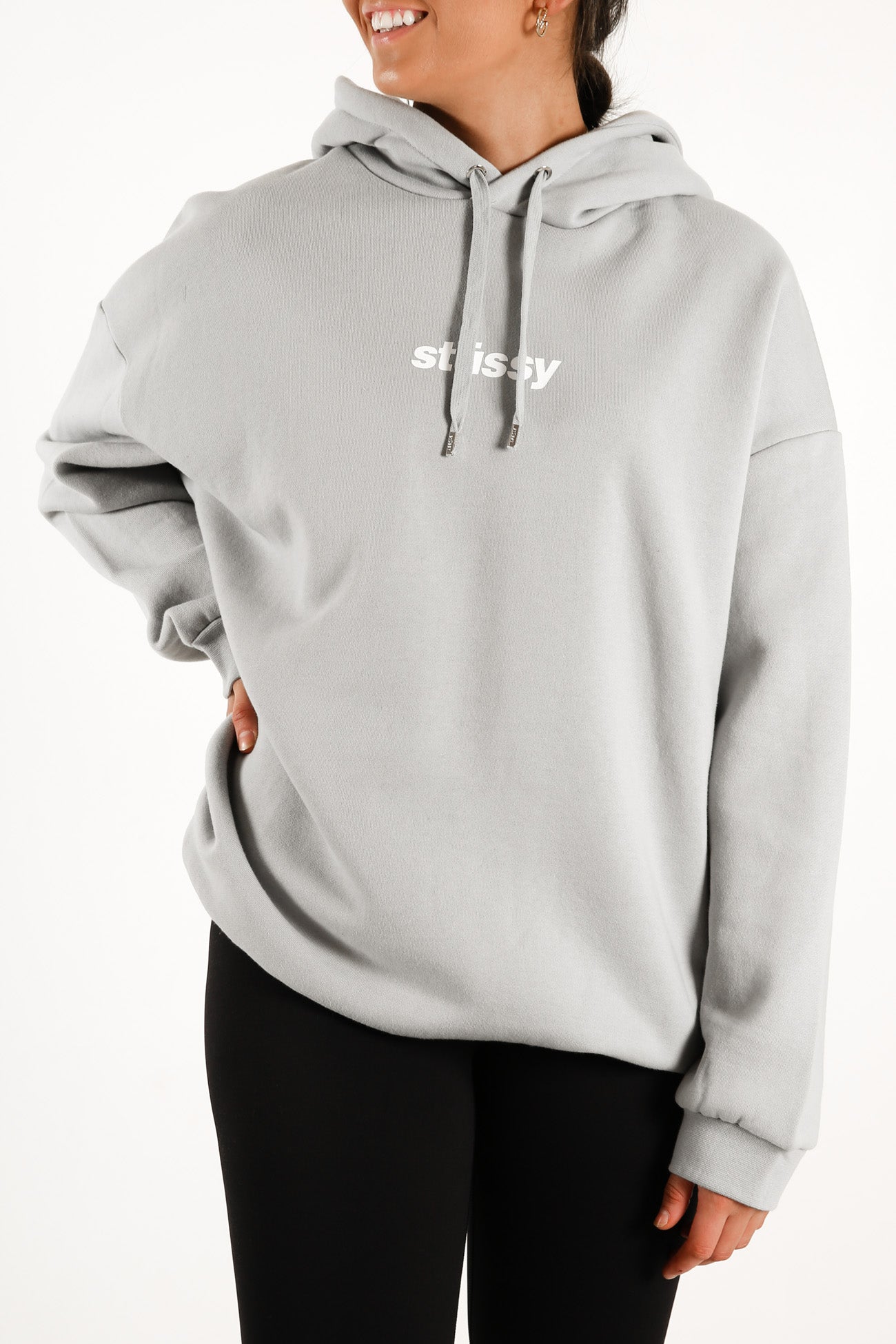 Italic Oversized Hood Flat Grey