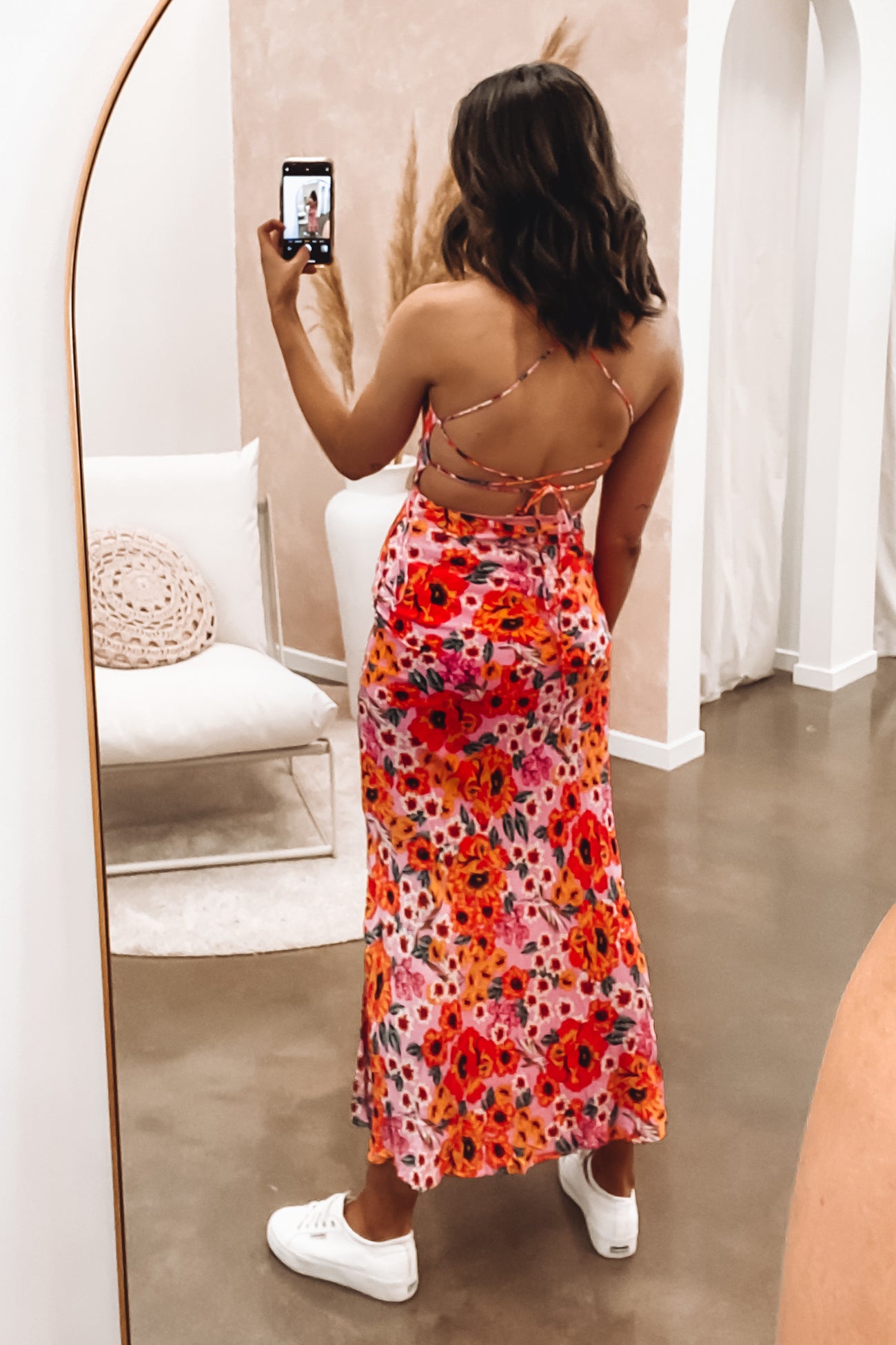 Angelica Midi Dress Pink Floral