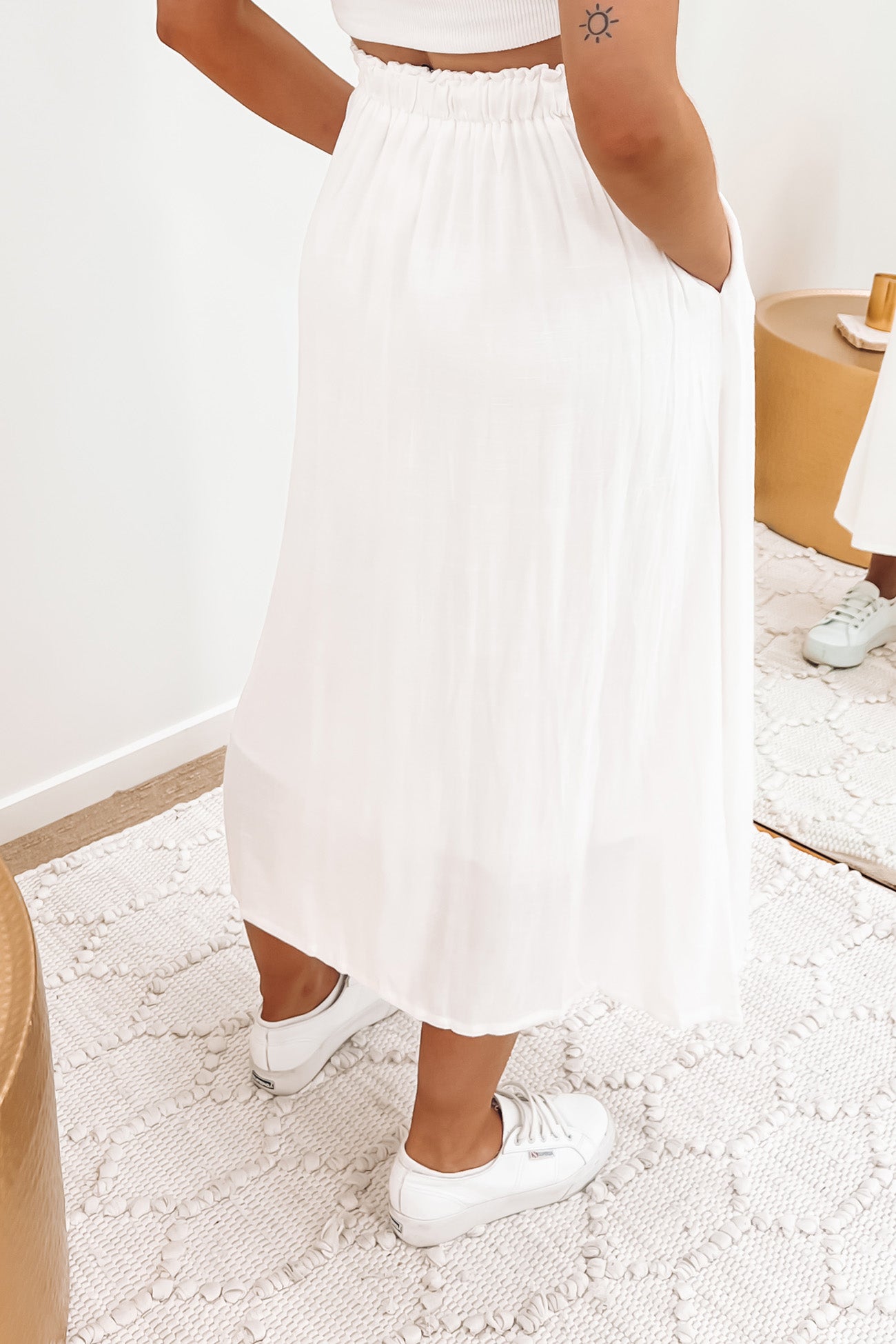 Annie Maxi Skirt White