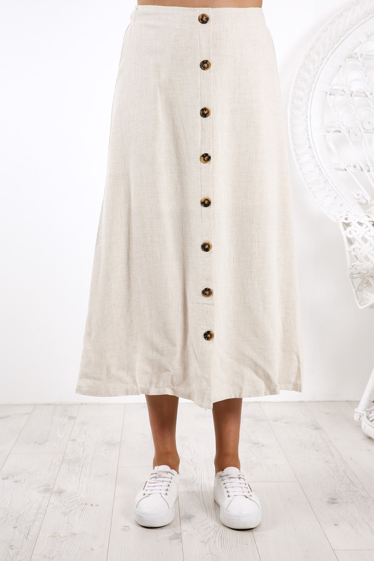 Annie Maxi Skirt Beige