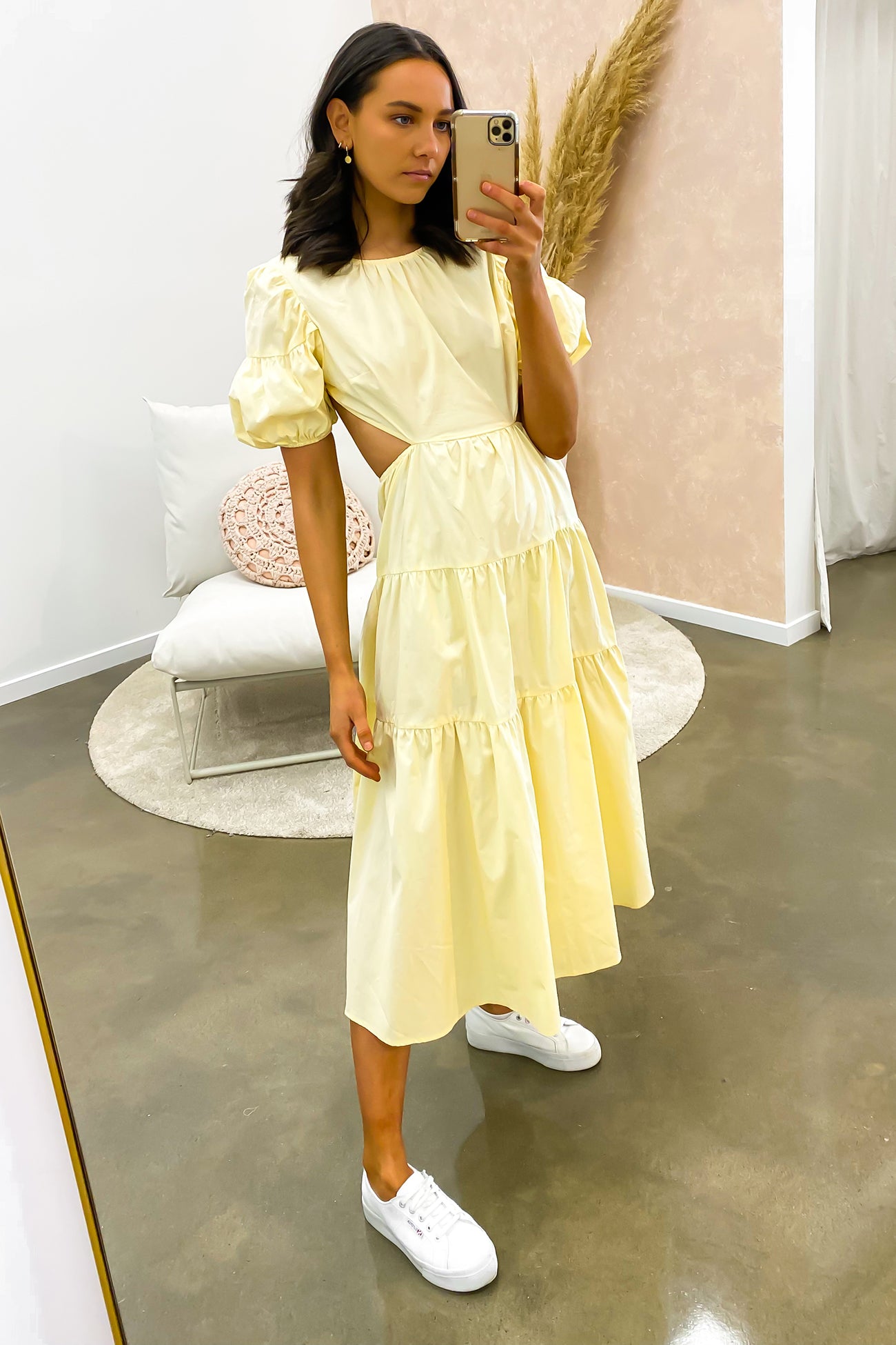 Ariana Midi Dress Yellow
