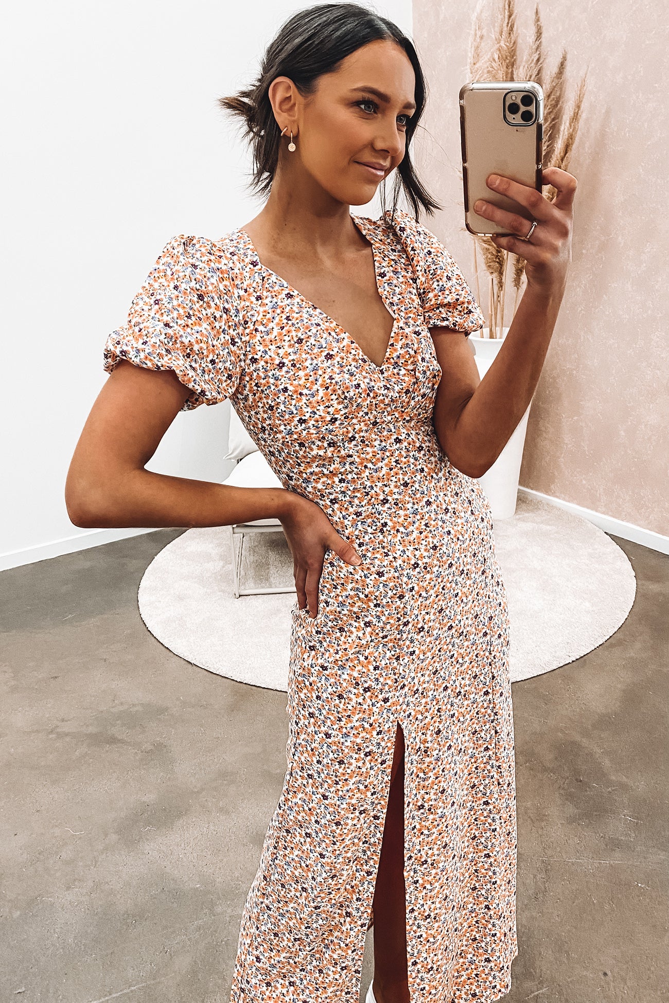 Ariel Midi Dress Floral