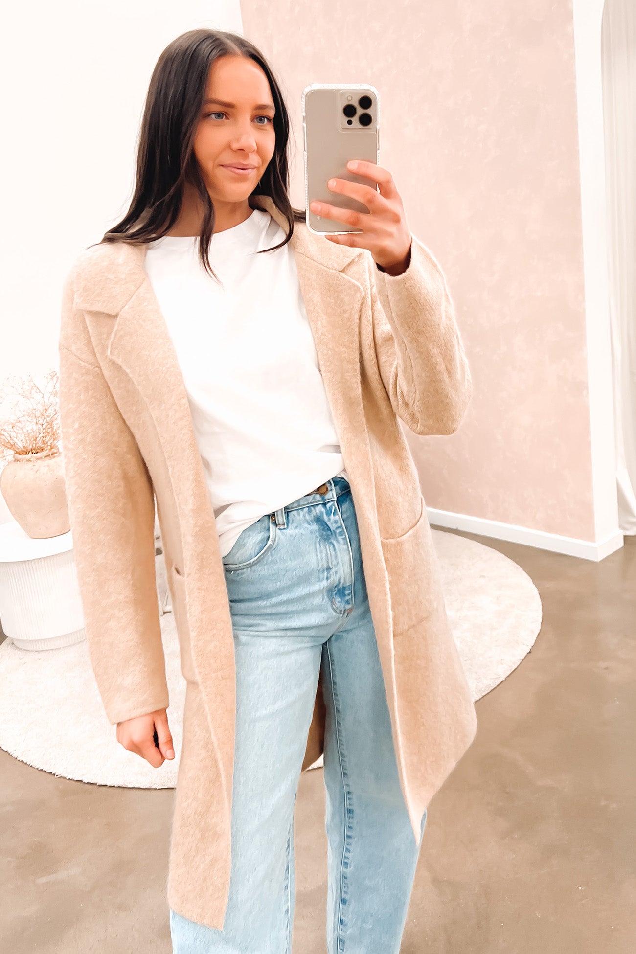 Aspen Coatigan Light Tan