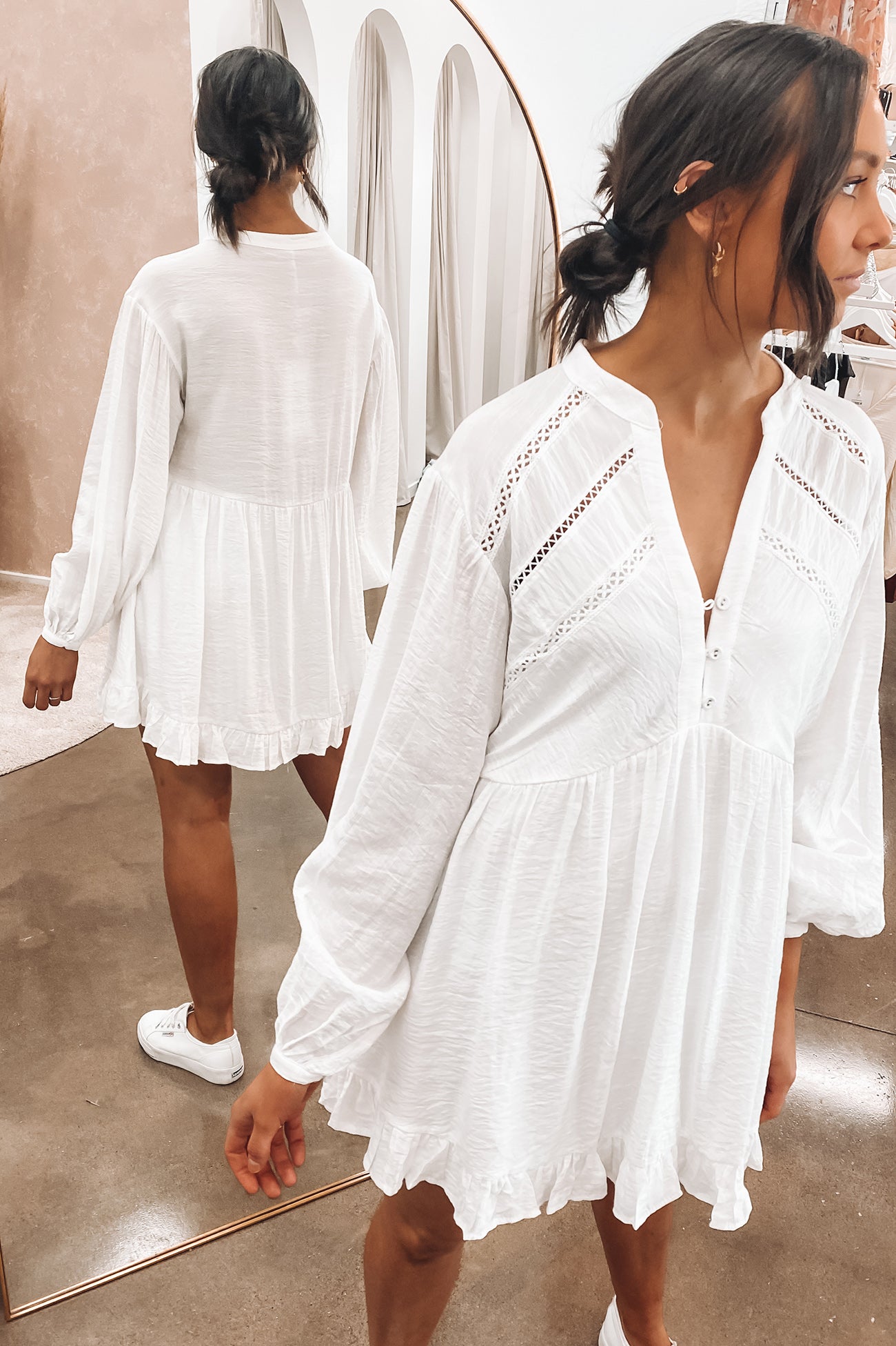 Avery Mini Dress White