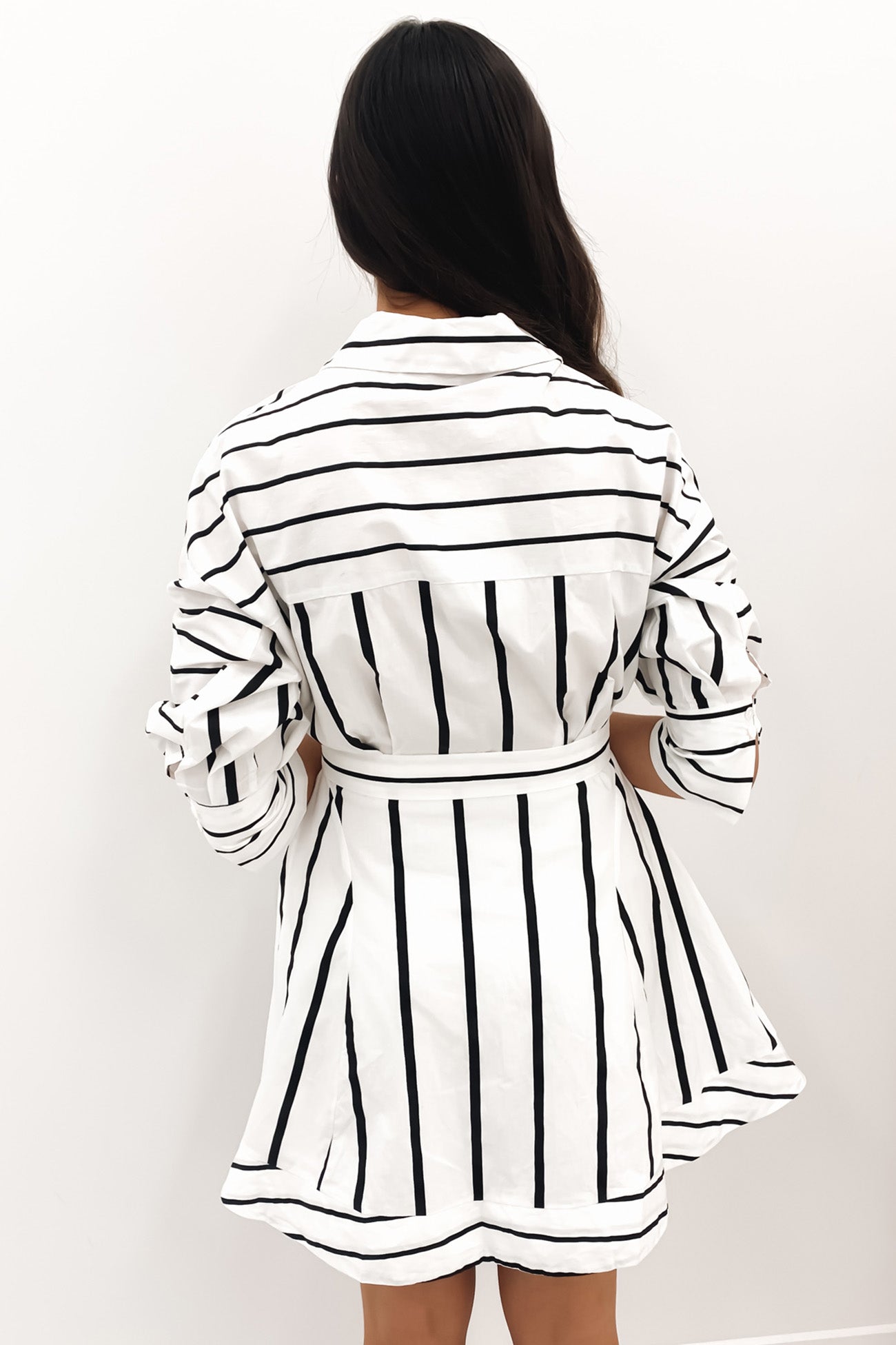 Bartley Mini Dress Black Stripe