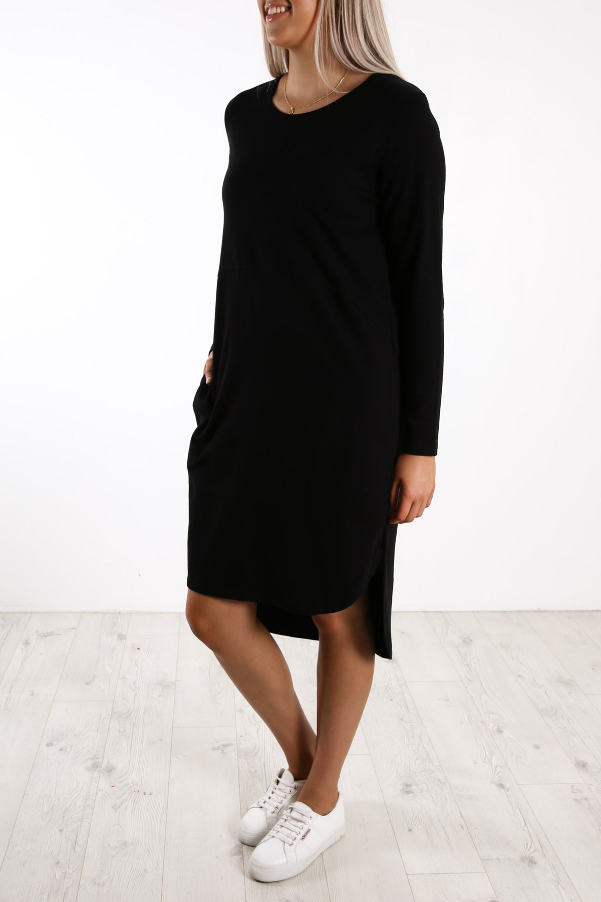 Bay Long Sleeve Dress Black