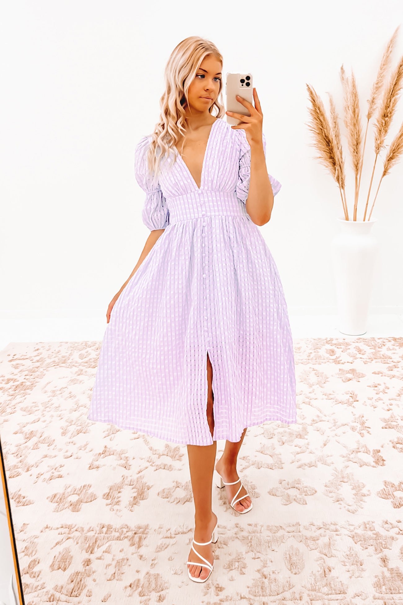 Bethany Midi Dress Lilac
