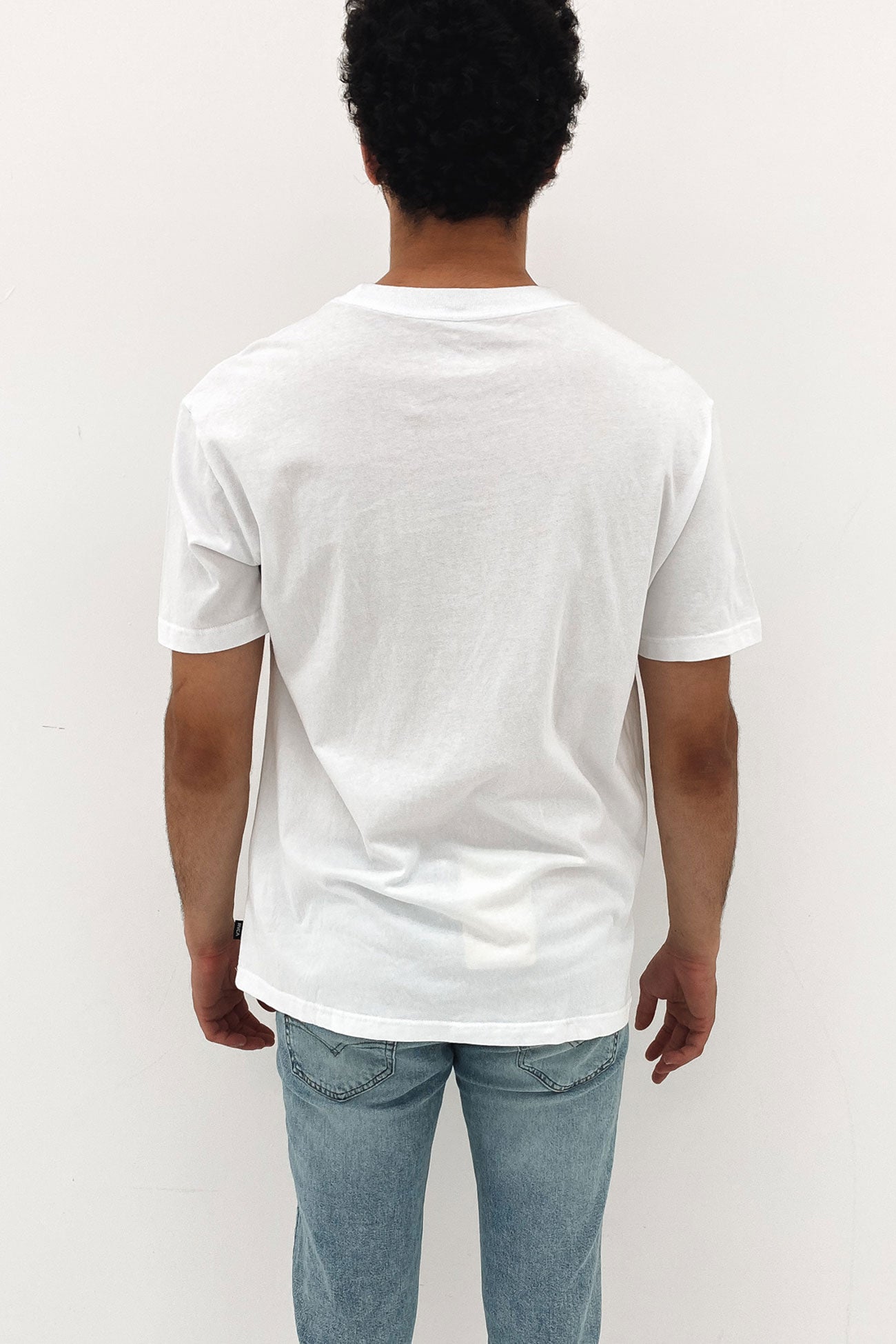 Big RVCA Washed Short Sleeve Tee White