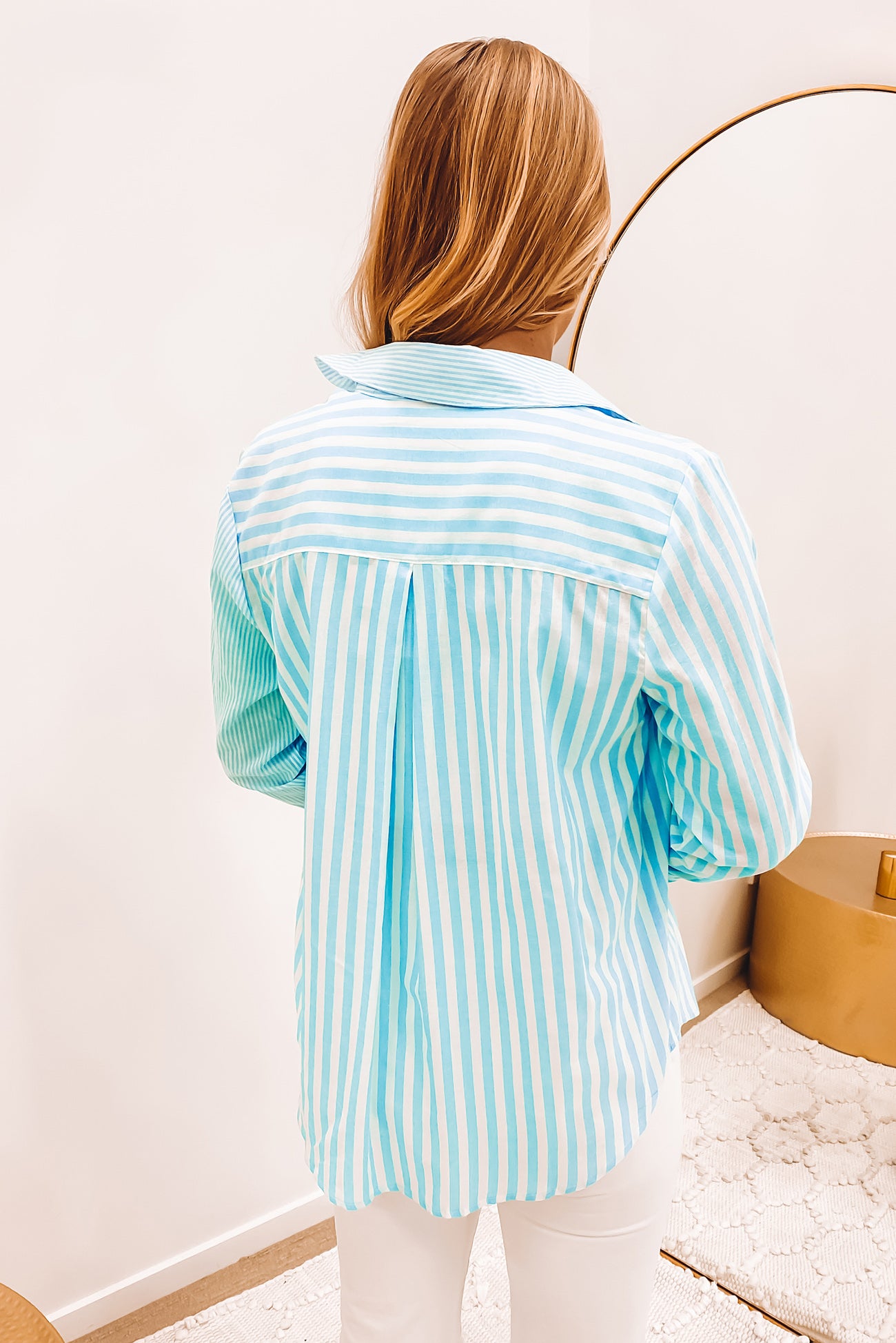 Bishop Shirt Blue Stripe