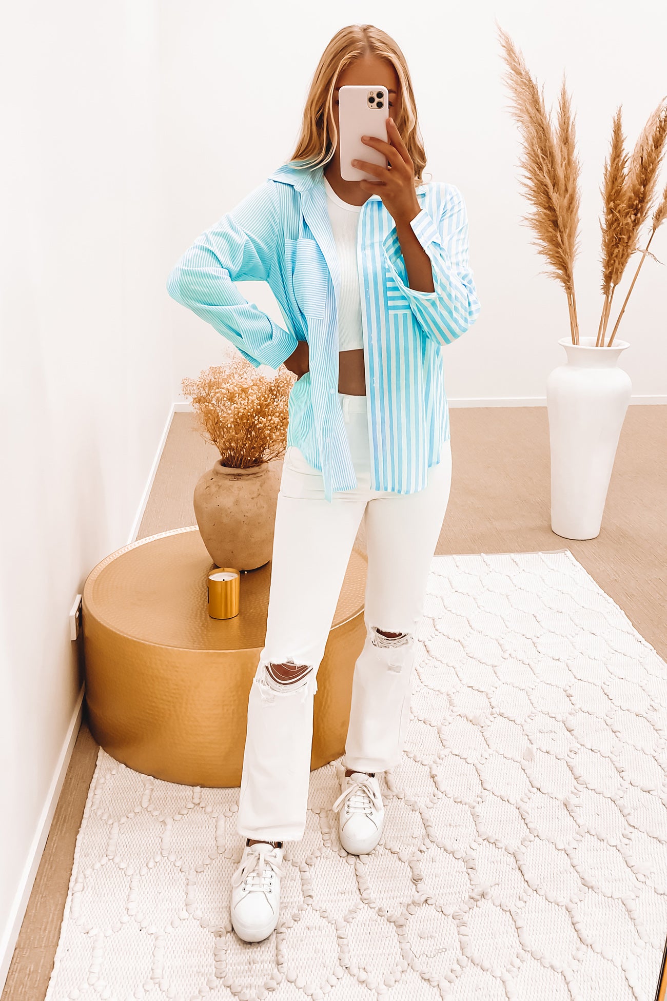 Bishop Shirt Blue Stripe