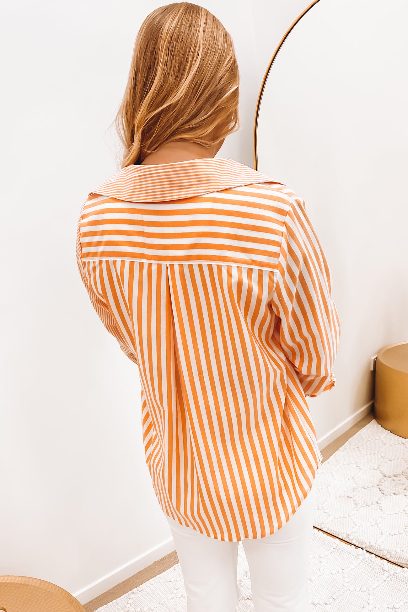 Bishop Shirt Orange Stripe