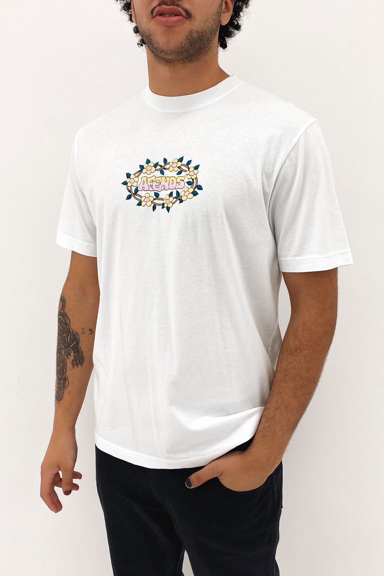 Bloom Recycled Retro Fit Tee White