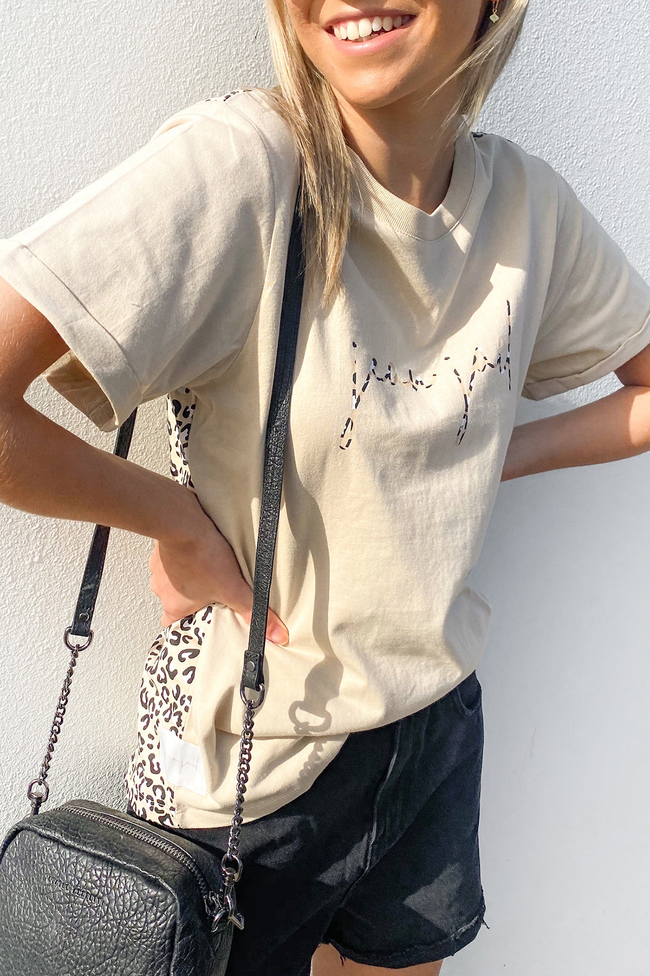 Brave Tee Tan Leopard