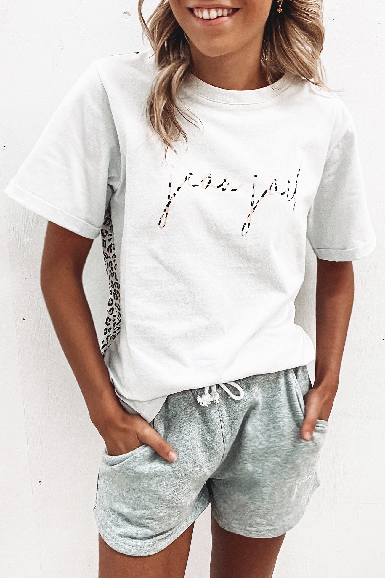 Brave Tee White Leopard