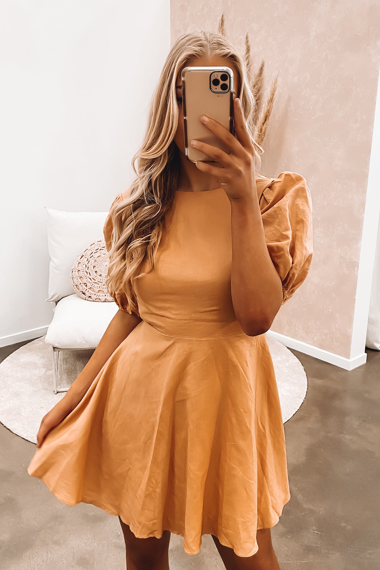 Bridget Mini Dress Tan