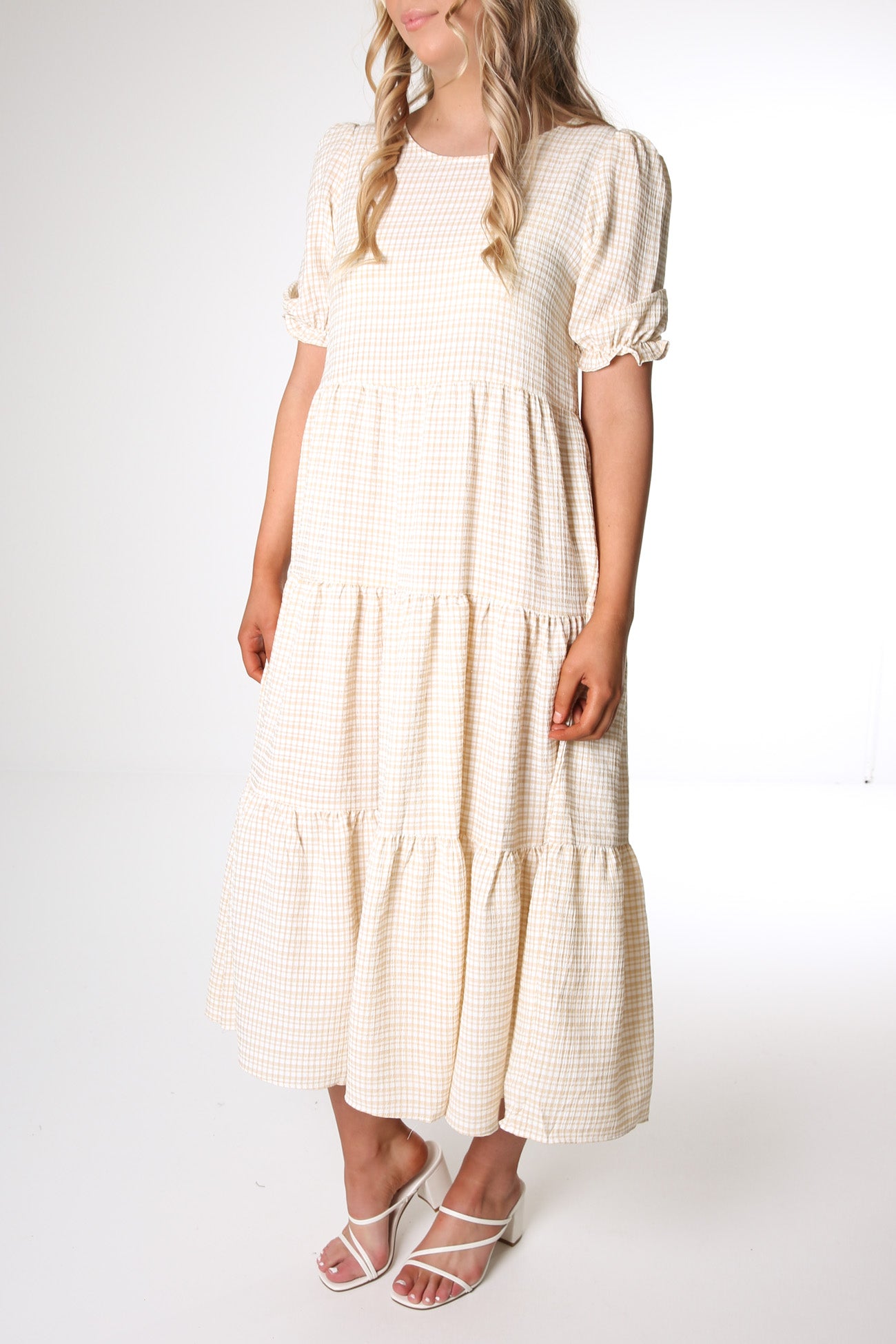 Brodie Midi Dress Beige