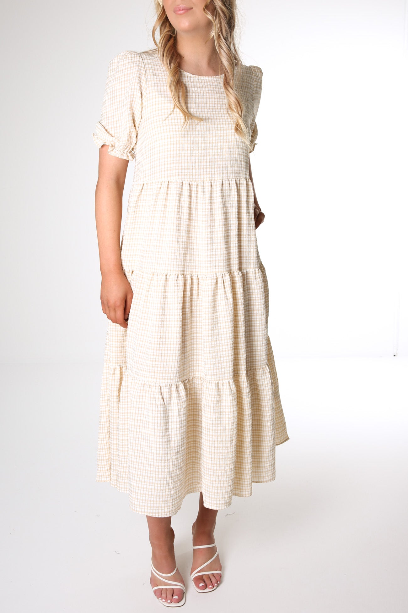 Brodie Midi Dress Beige