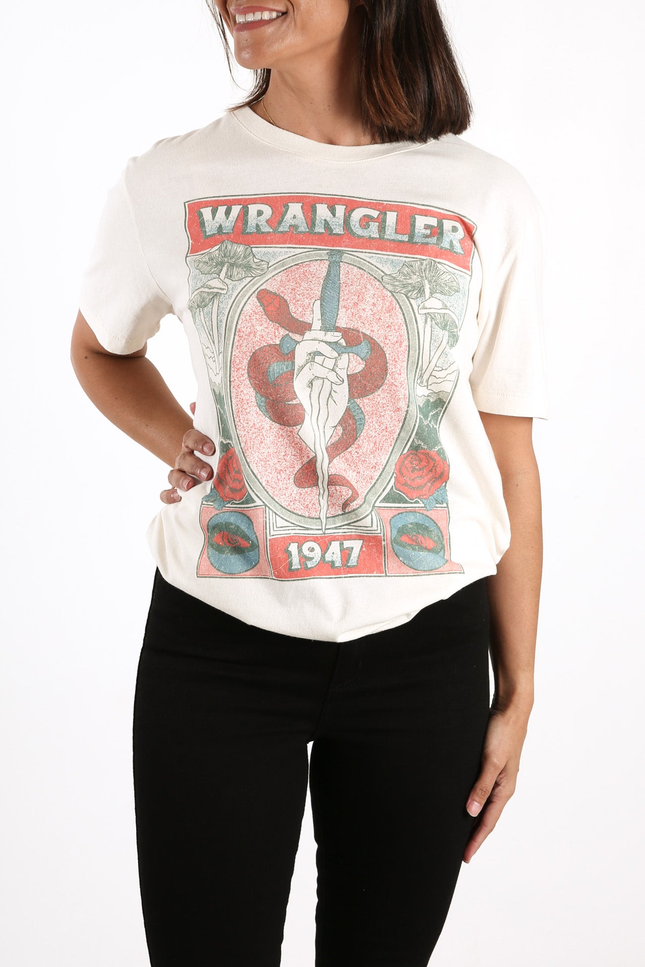 Burning Bright Oversized Tee Ecru
