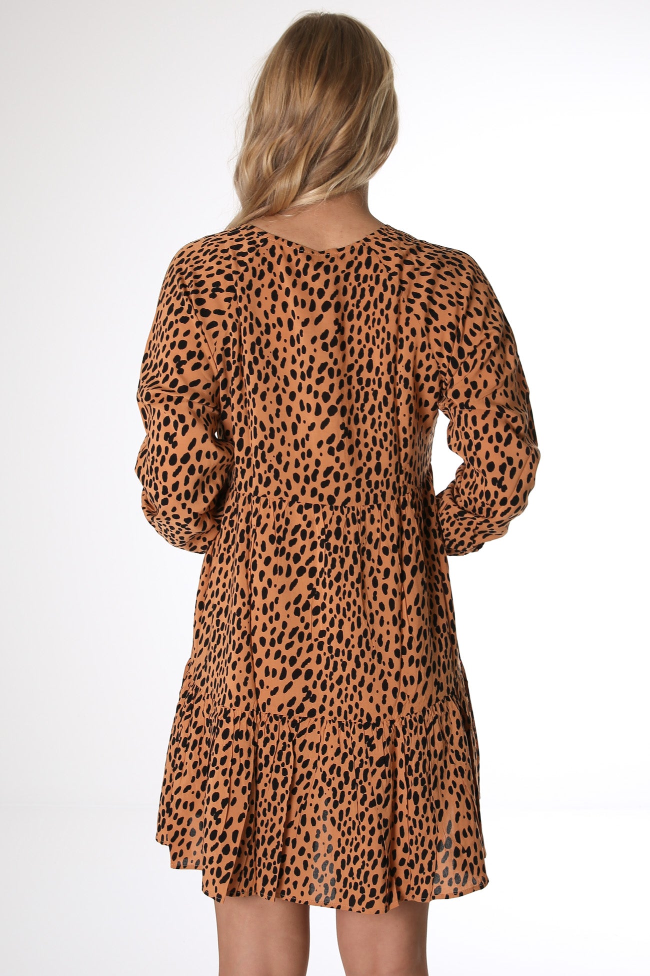 Cali Mini Dress Toffee Leopard