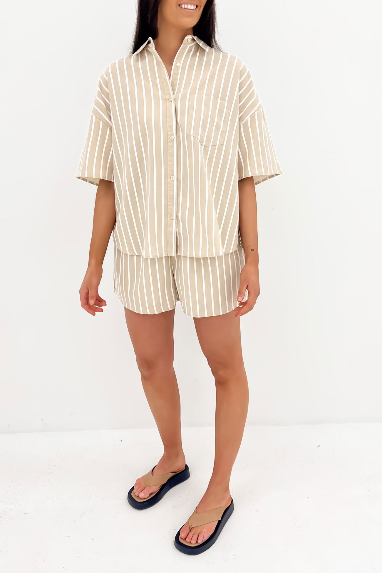 Camara Set Beige Stripe