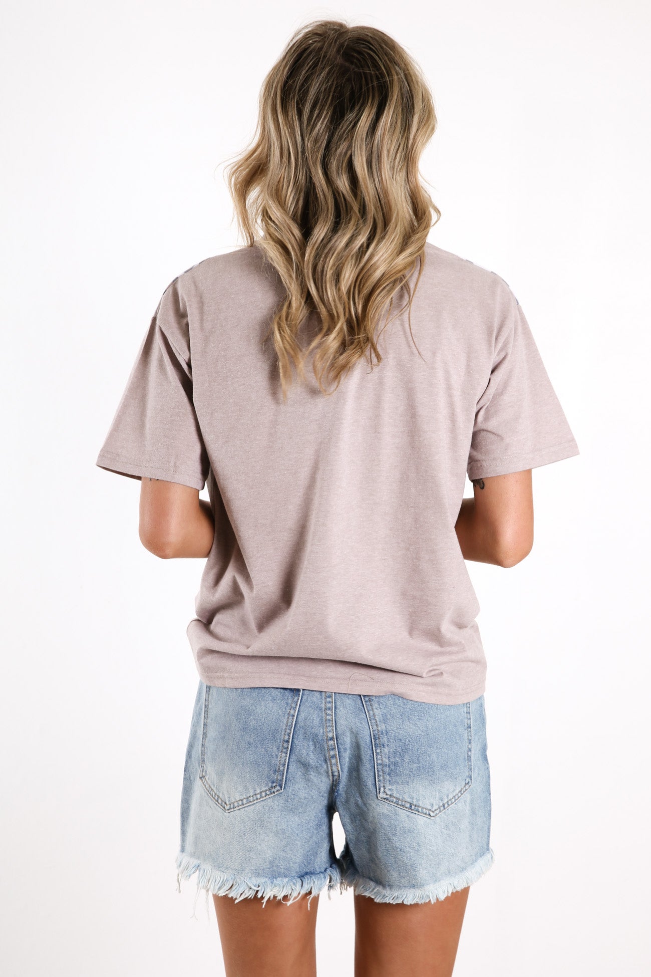 Cheetah Chevron Tee Tan