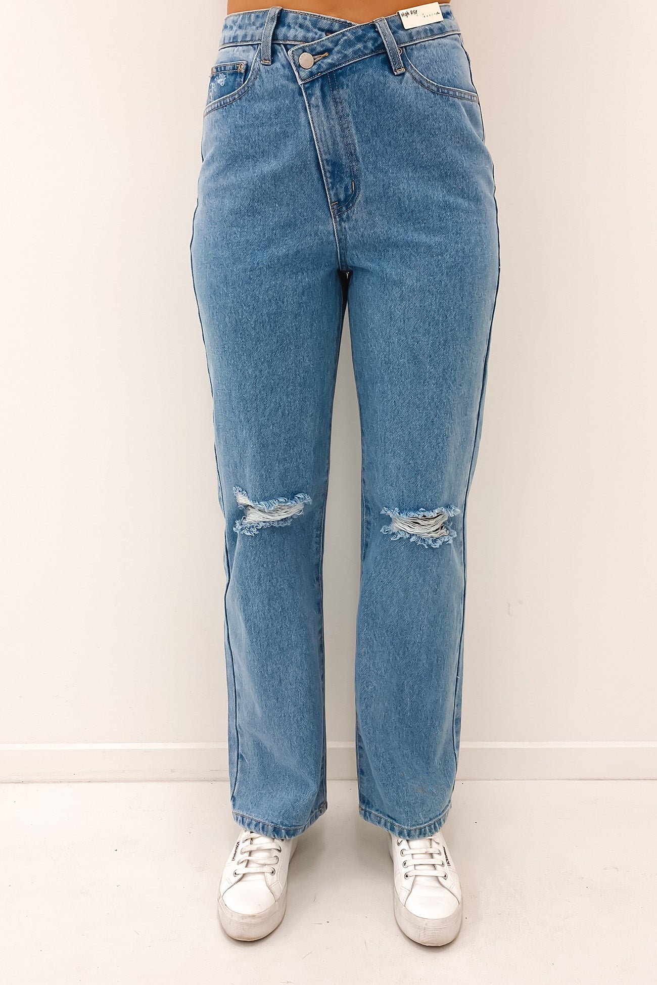 Chloe High Wide Straight Leg Jean Blue Lagoon