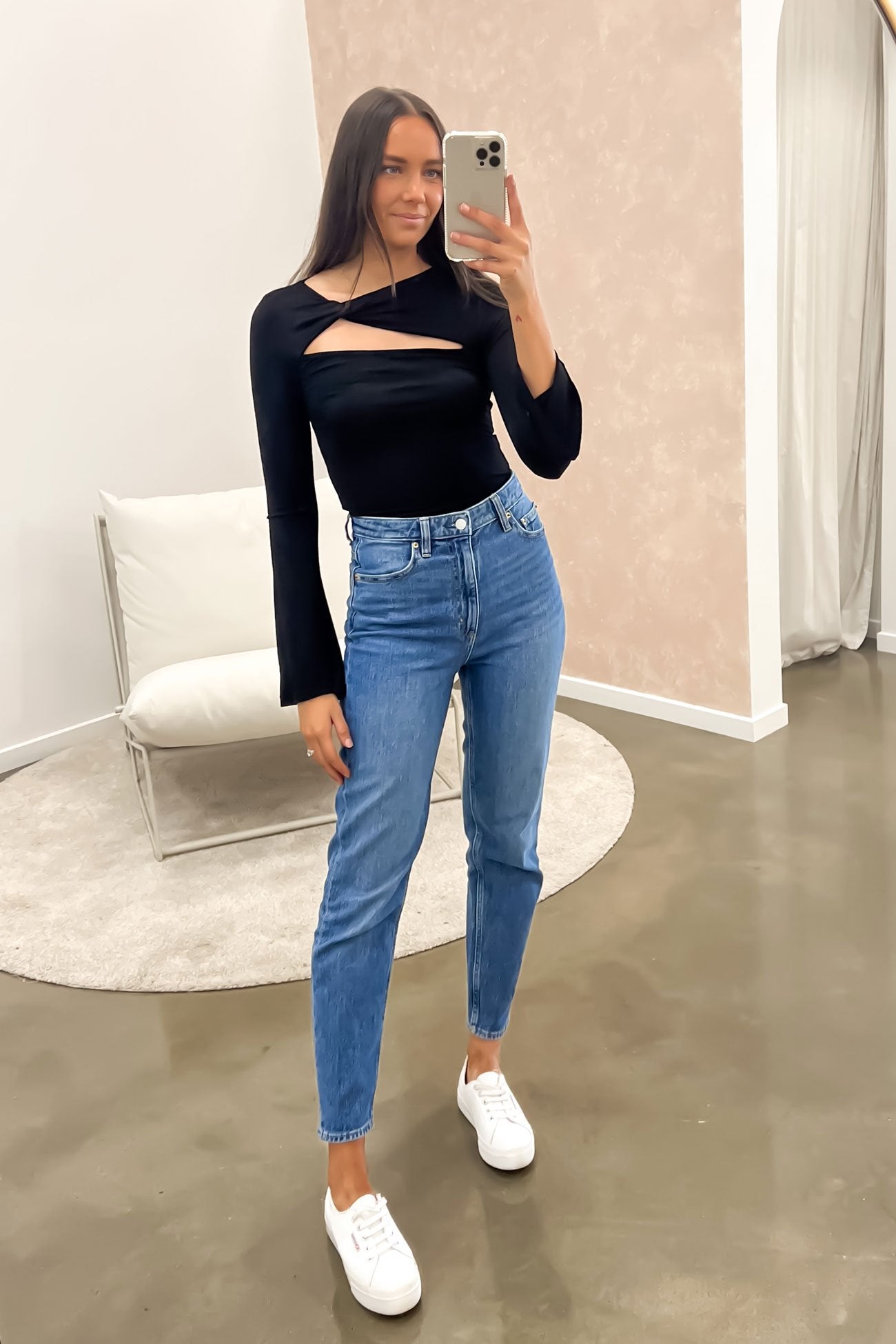 Clarke Long Sleeve Top Black