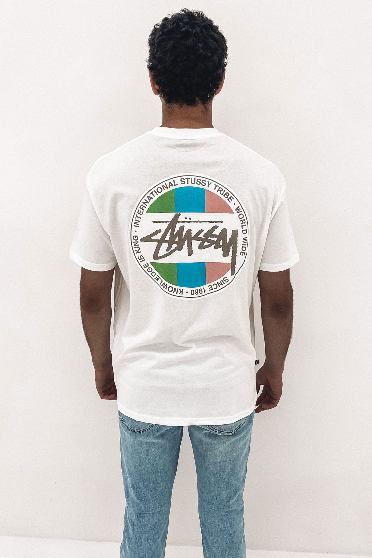 Classic Dot 50/50 Short Sleeve Tee White