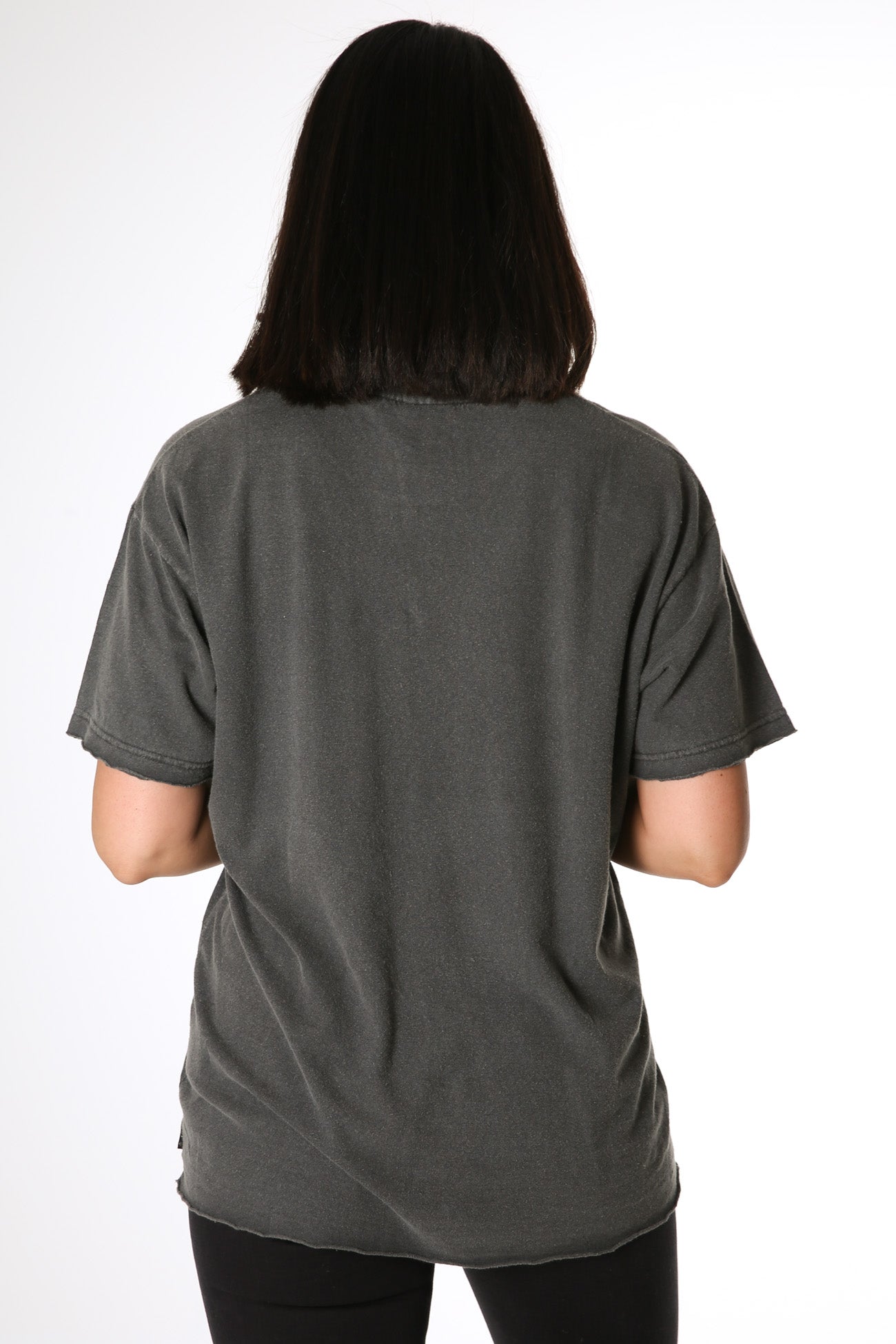 Clementine Hemp Oversized Tee Stone Black