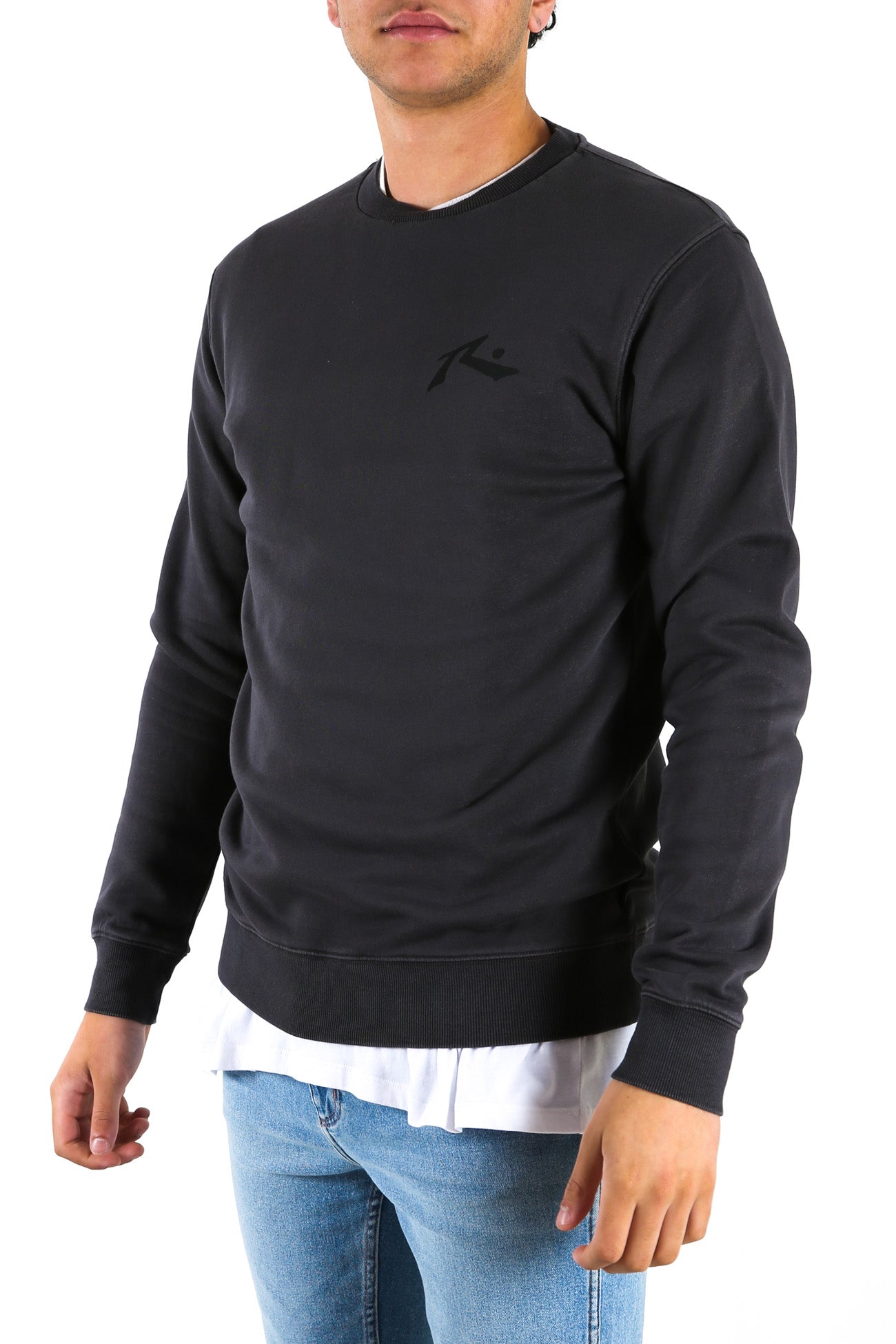 Comp Wash Crew Fleece Coal