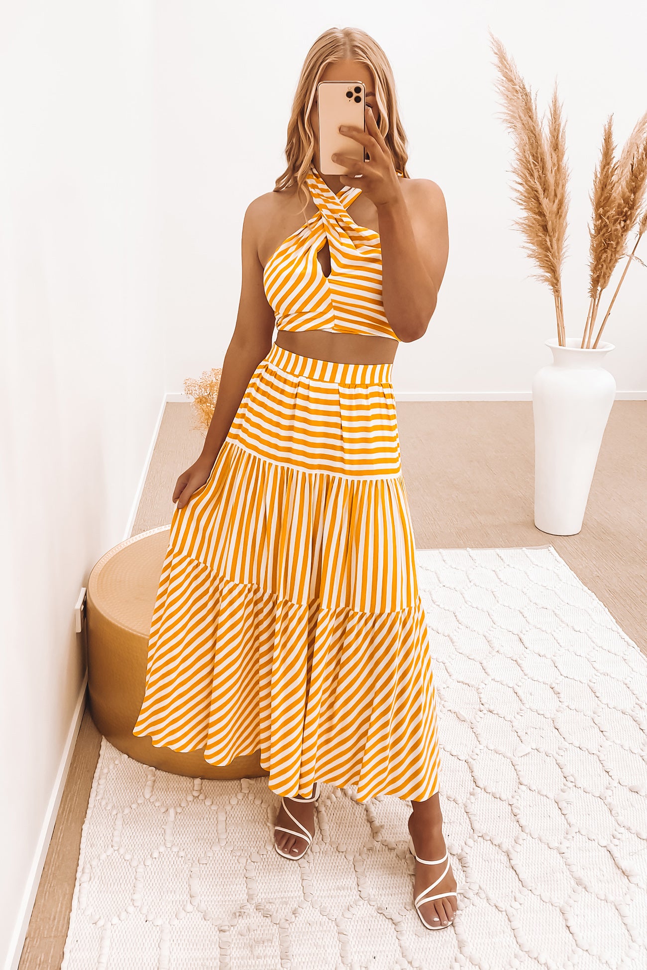 Corbin Set Yellow Stripe