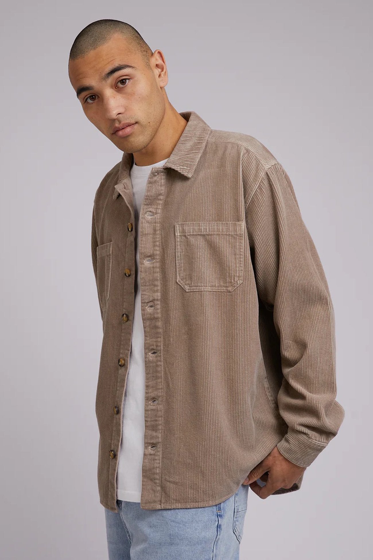 Cord Overshirt Mushroom