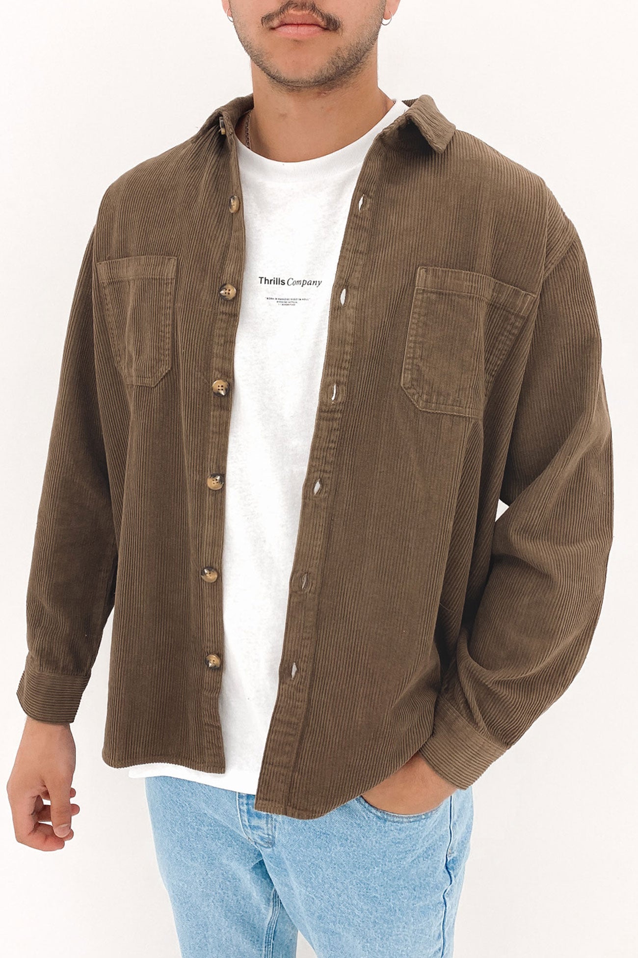 Cord Overshirt Chocolate
