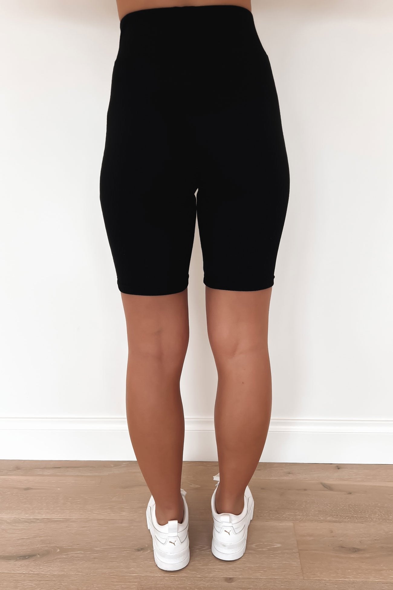 Core Ribbed Bike Short Black