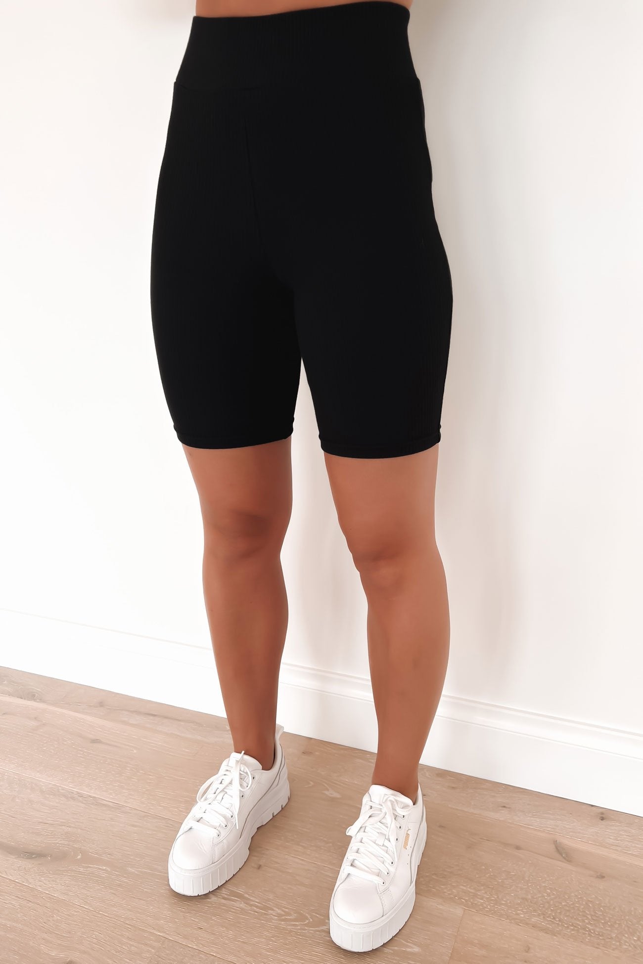 Core Ribbed Bike Short Black