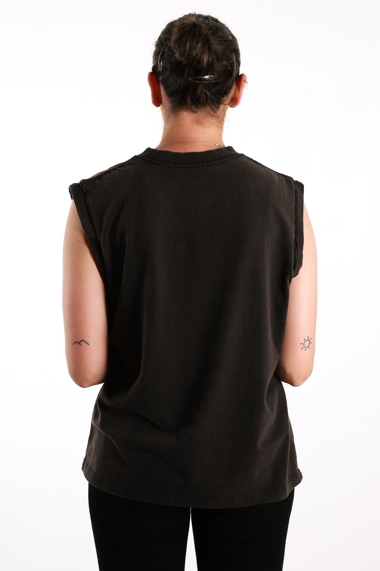 Core Muscle Tank Washed Black
