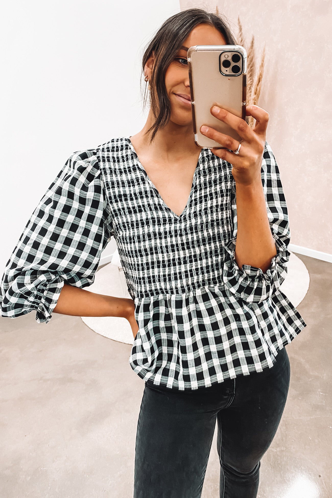 Eden Top Black White