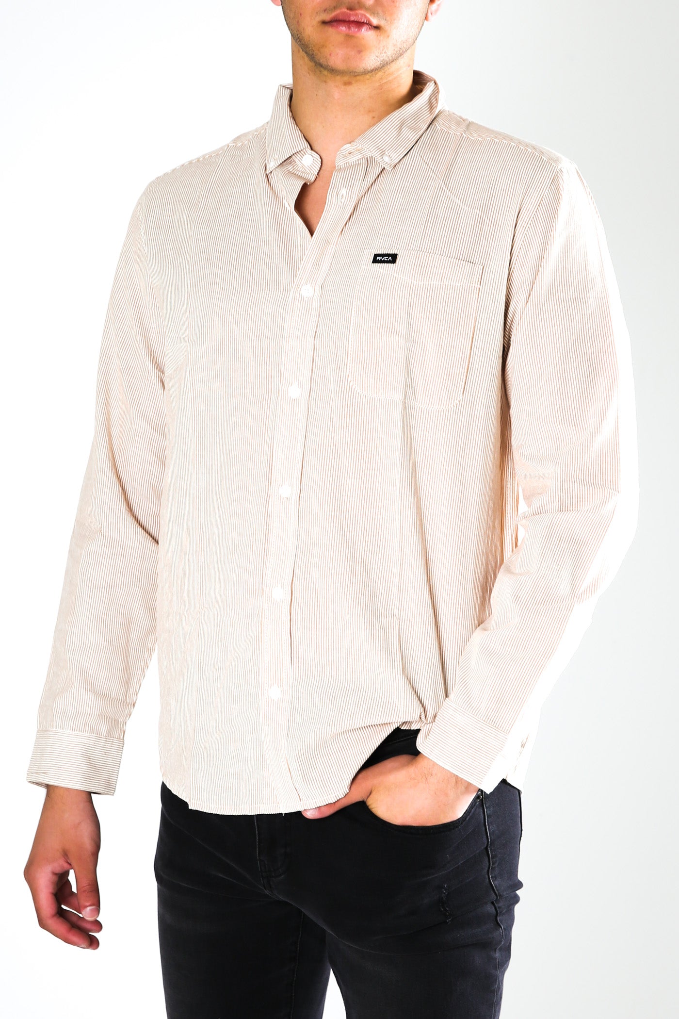 Endless Seersucker Long Sleeve Camel
