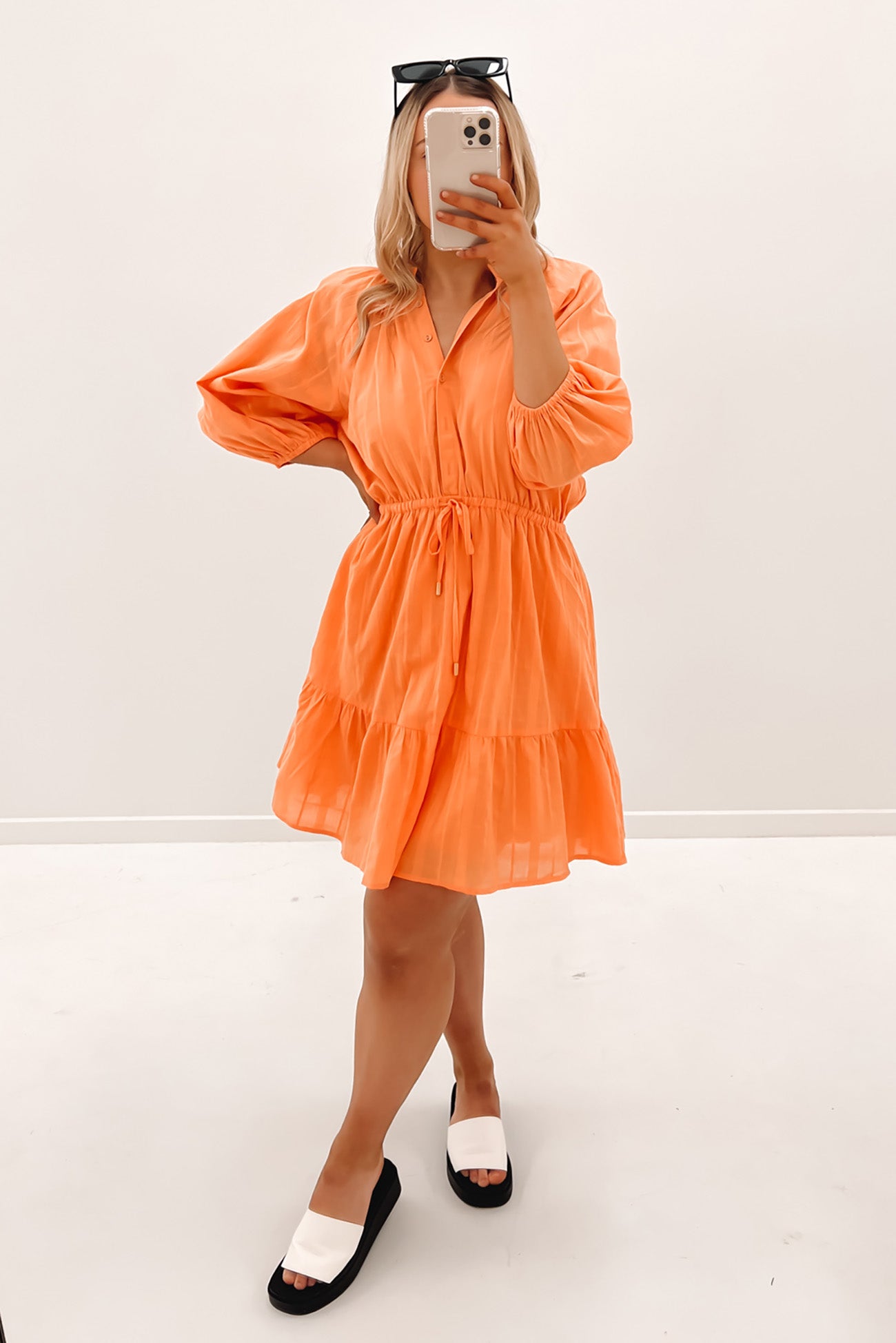 Ezekiel Mini Dress Orange