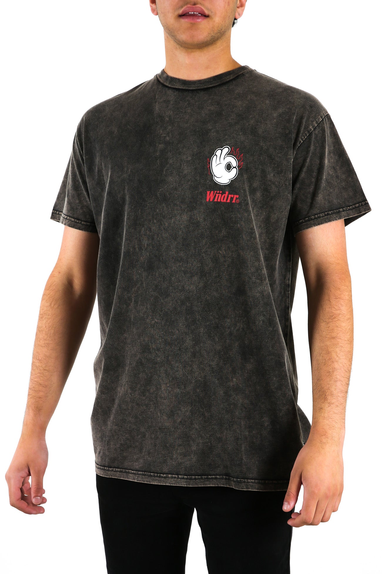 Fire Custom Fit Tee Washed Black