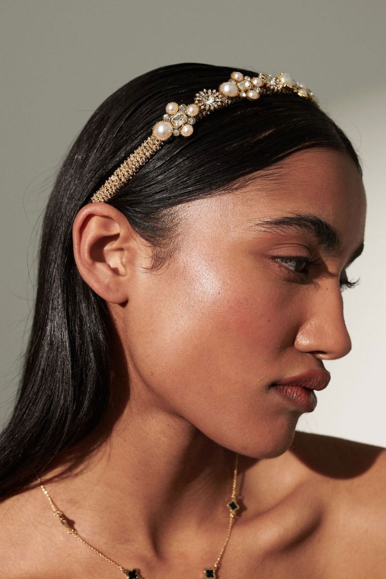 Florence Gem Headband Gold