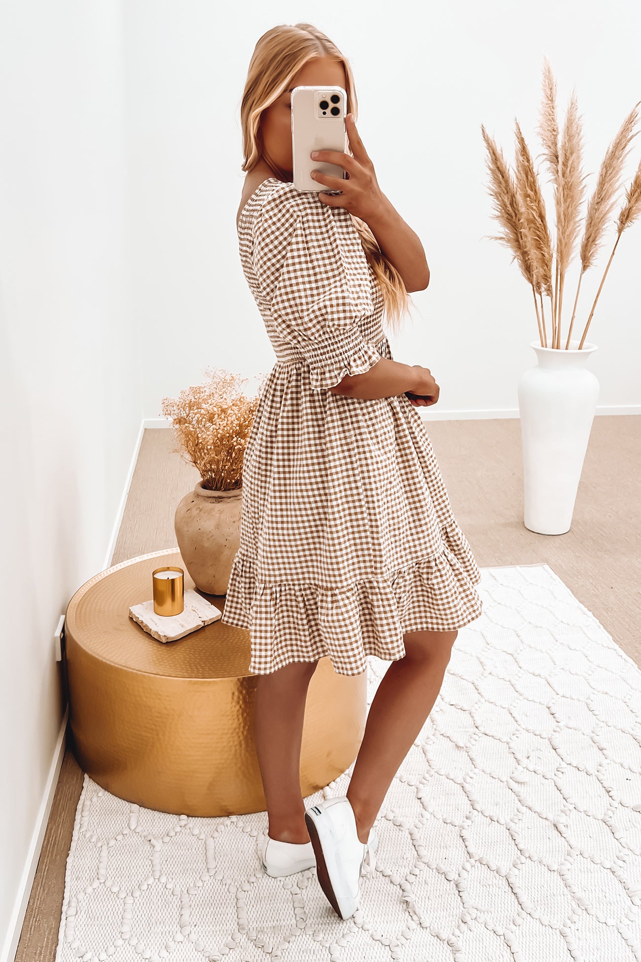 Florence Mini Dress Tan