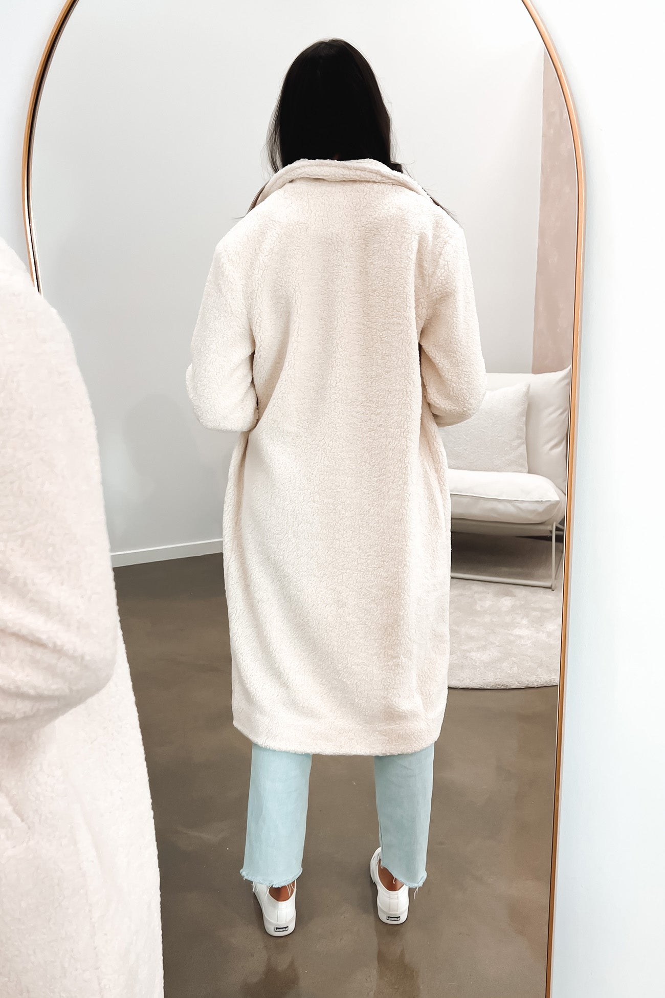 Francesca Teddy Coat Vintage White