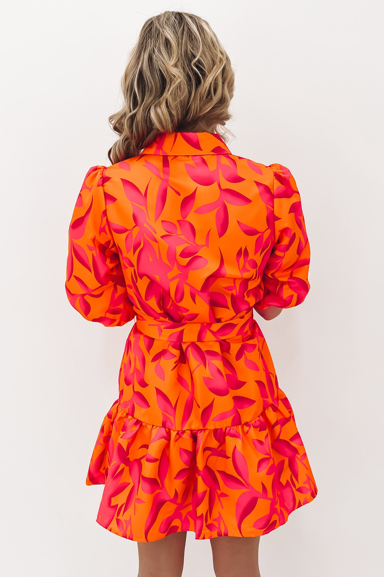 Georgi Mini Dress Orange Pink