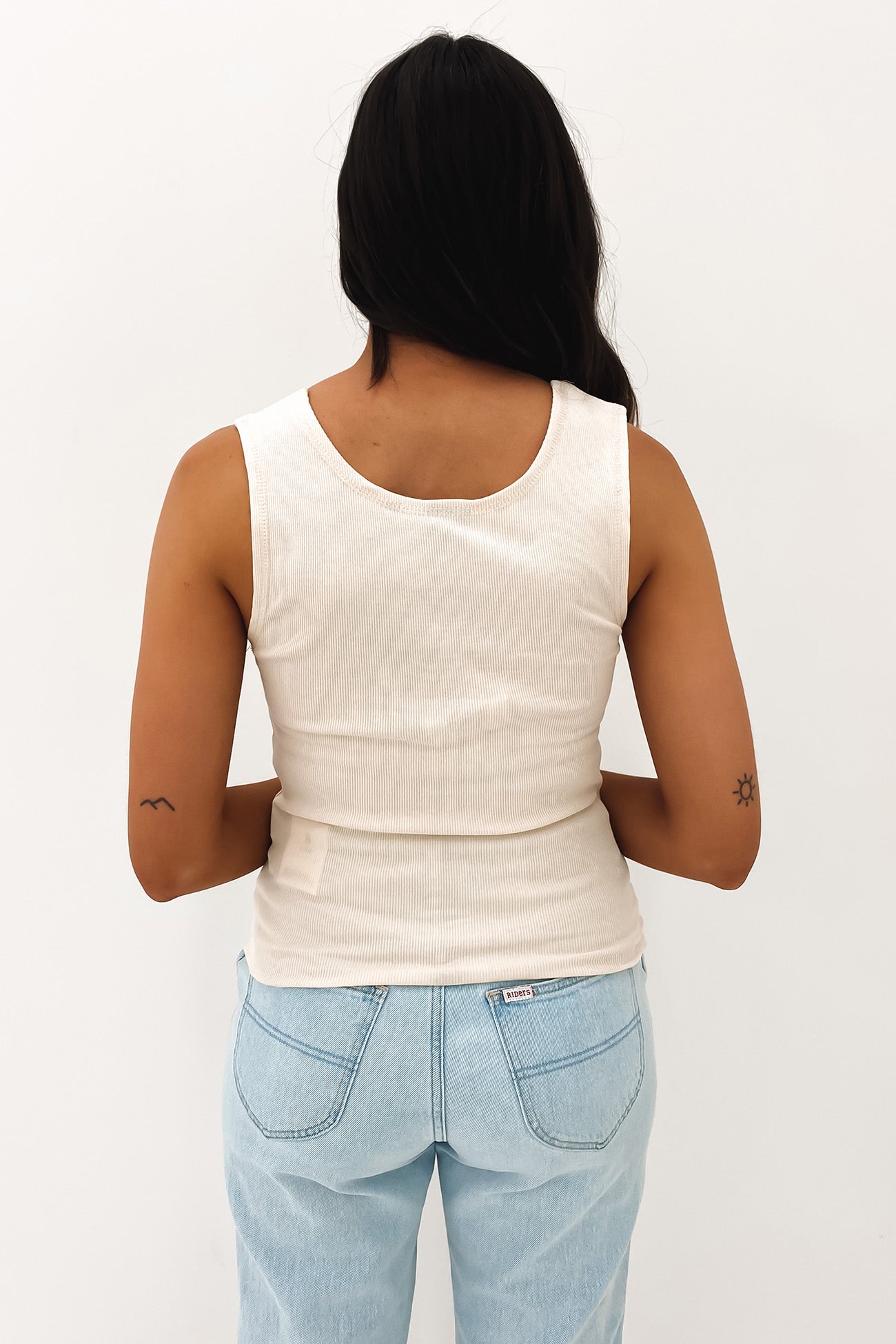 Golden Talons Rib Singlet Heritage White