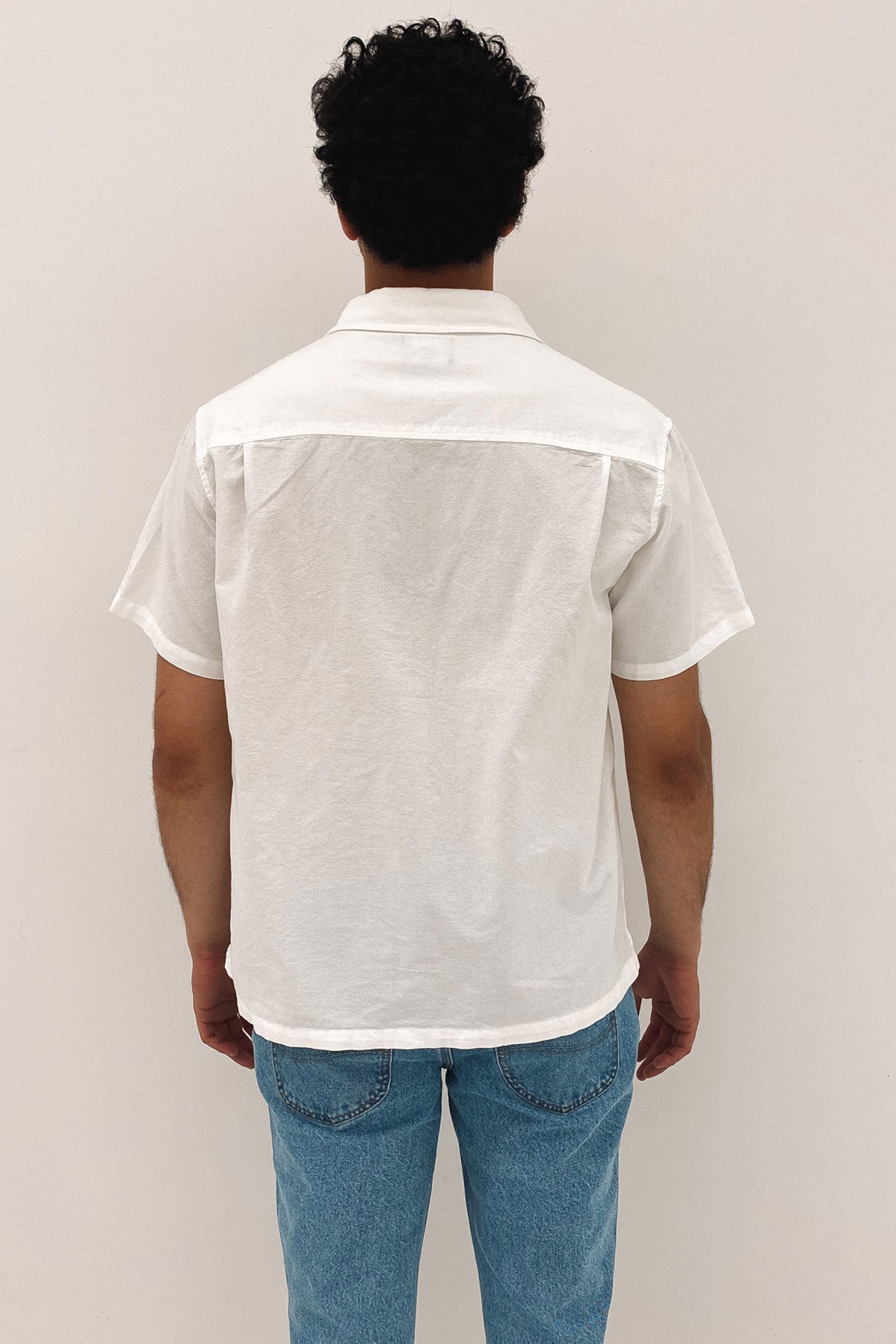 Graffiti Oxford Short Sleeve Shirt White